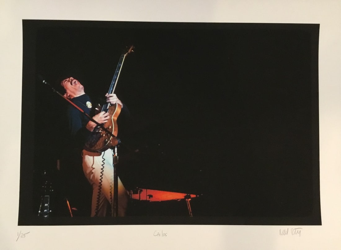 Neil Portnoy Signed Limited Edition Carlos Santana Giclee Art Print 20" x 29" (1 of 5)
