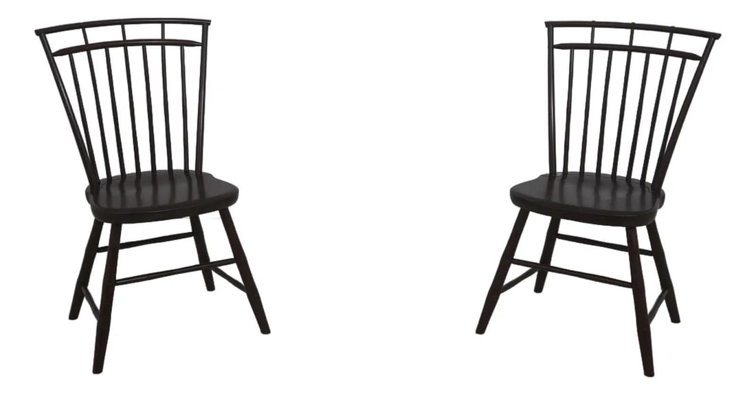 Set of Two Mahogany Windsor Birdcage Back Side Chairs (1 of 10)