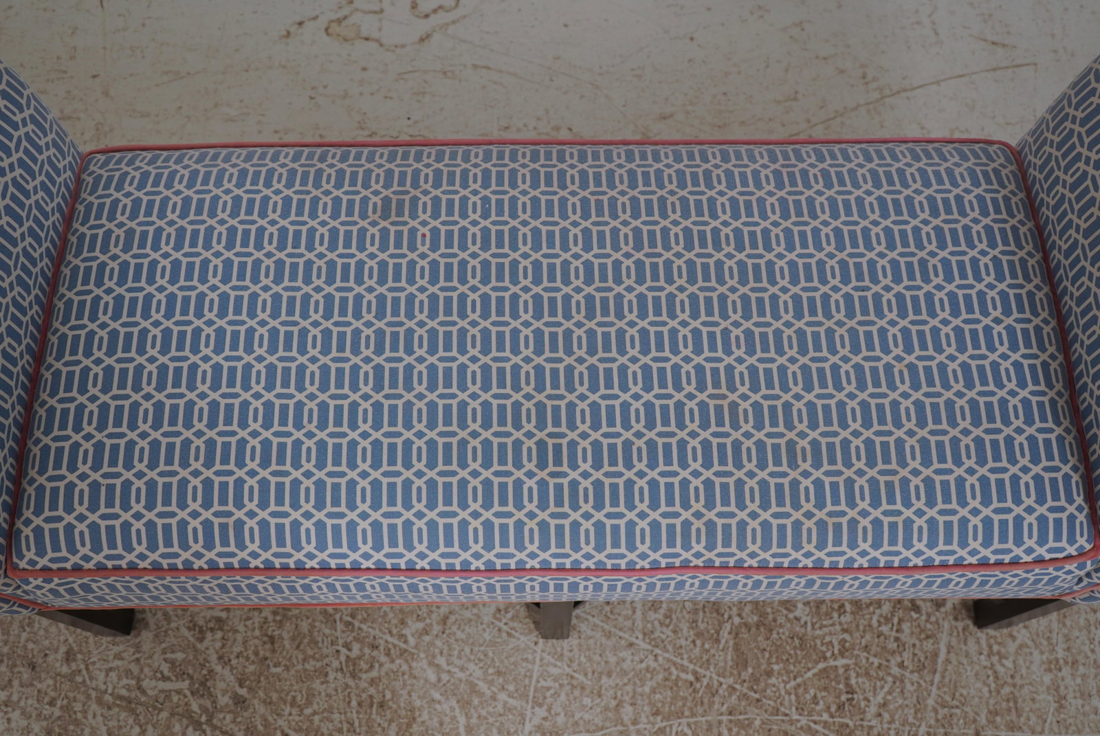 Regency Style Upholstered Window Bench Rolled Arms - 4