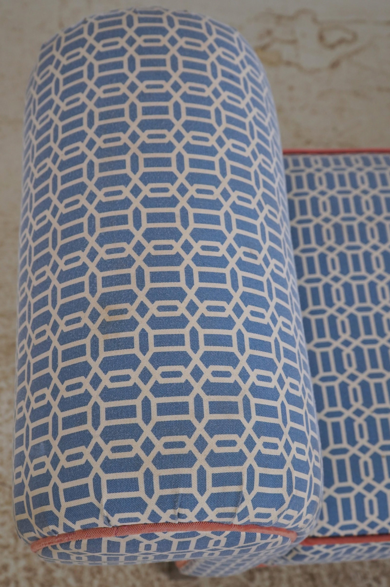 Regency Style Upholstered Window Bench Rolled Arms - 5