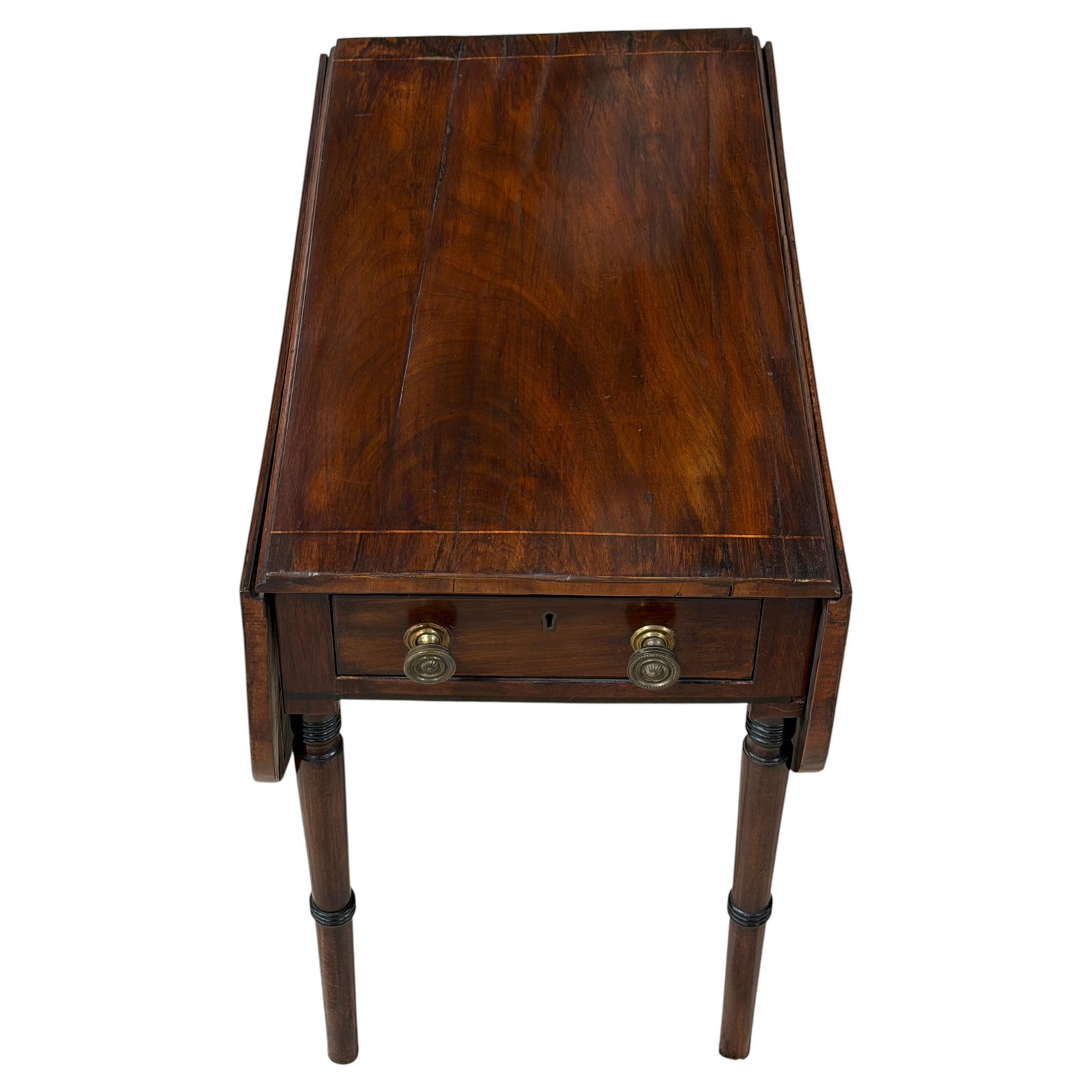 Regency Mahogany Drop Leaf Side Table with Drawer 1830 (1 of 14)