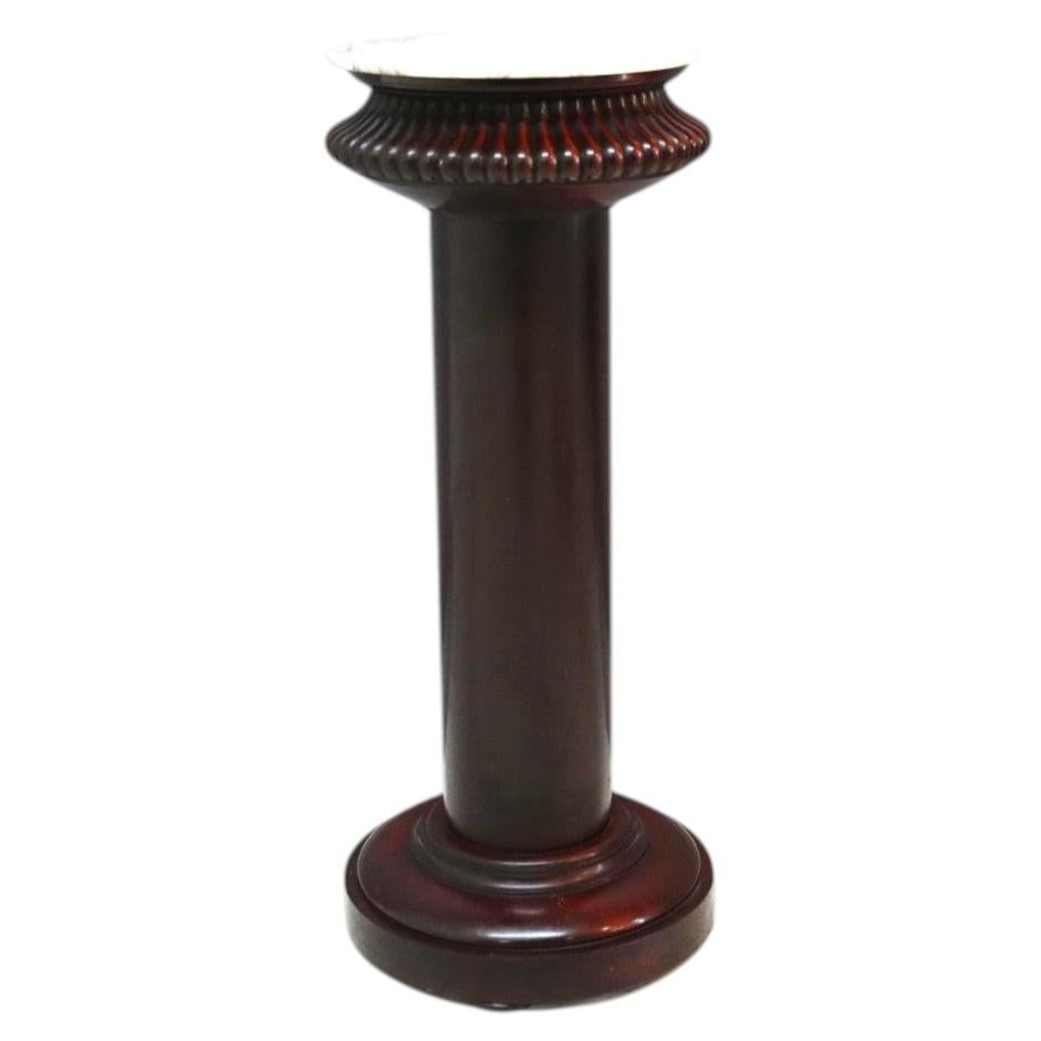 Mahogany Marble Top Classical Pedestal Stand c1900 (1 of 9)