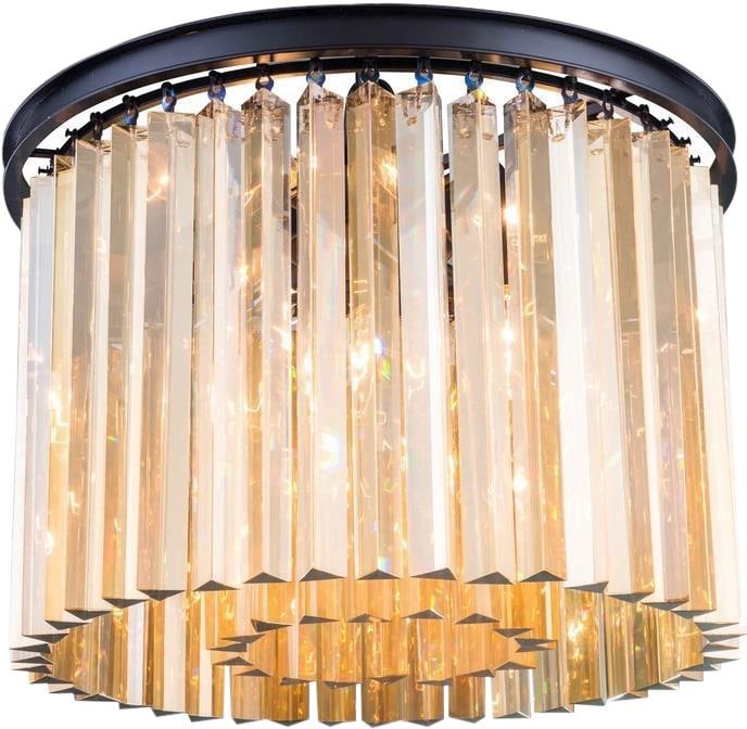 Elegant Lighting Sydney Matte Black Flush-Mount Ceiling Light (1 of 1)