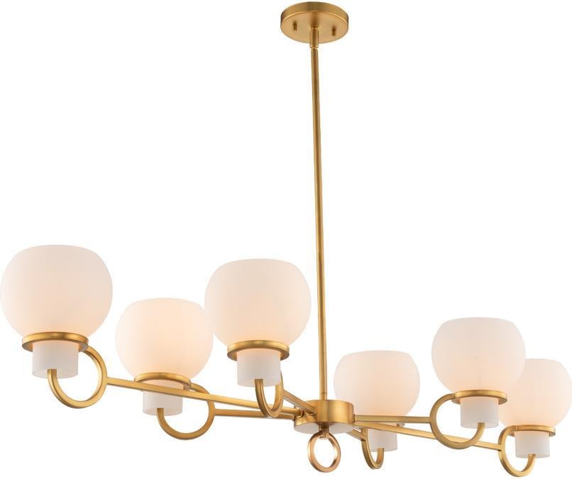Kalco Ascher 6-Light Island Light in Winter Brass (1 of 1)