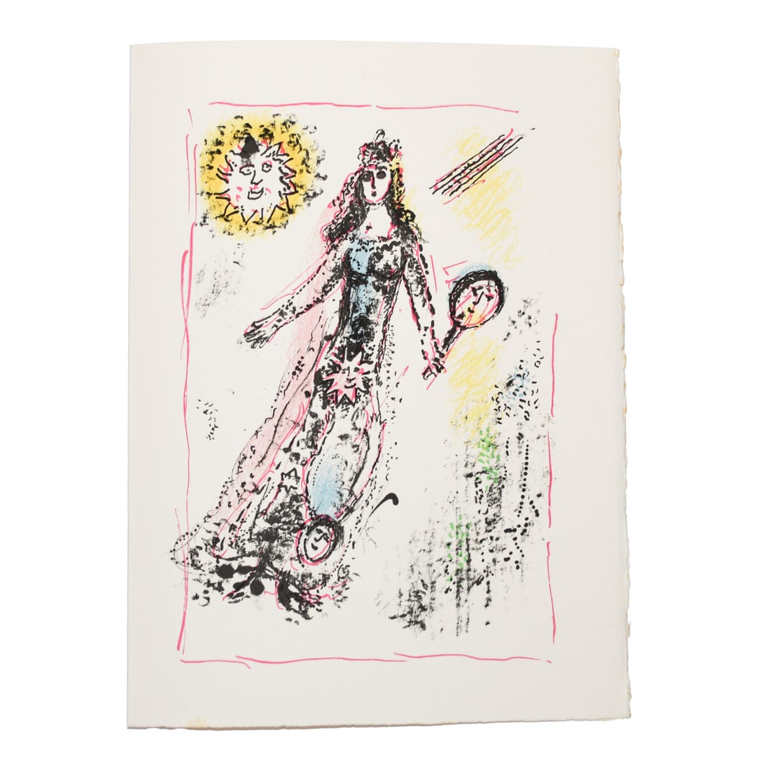 Marc Chagall color lithograph Woman 6th of 10 La feerie et le royaume: Marc Chagall color lithograph Woman 6th of 10 La feerie et le royaume This is an unnumbered, unsigned color lithograph titled "La feerie et le royaume (The Fairy and the Kingdom)," created by Marc Cha