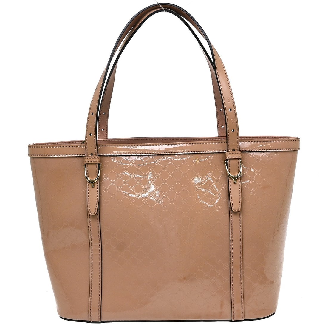 Gucci Micro GG Pink Patent Leather Top Handle Bag 336776 498879: Gucci Micro GG Pink Patent Leather Top Handle Bag 336776 498879 Gucci Micro GG top handle handbag in pink patent leather. This women's medium bag features double handles and an interior with one zippe