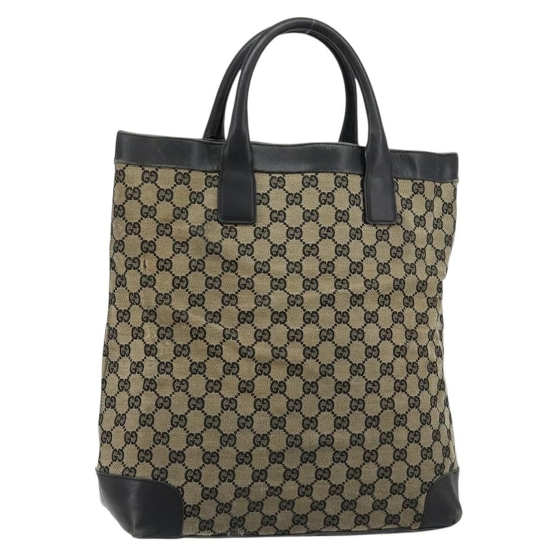 Gucci GG Canvas Black Tote 002 1121 Italy Women: Gucci GG Canvas Black Tote 002 1121 Italy Women This is a Gucci GG Canvas tote bag in black, featuring the signature GG canvas material. The bag is designed for women and offers a spacious interior, m