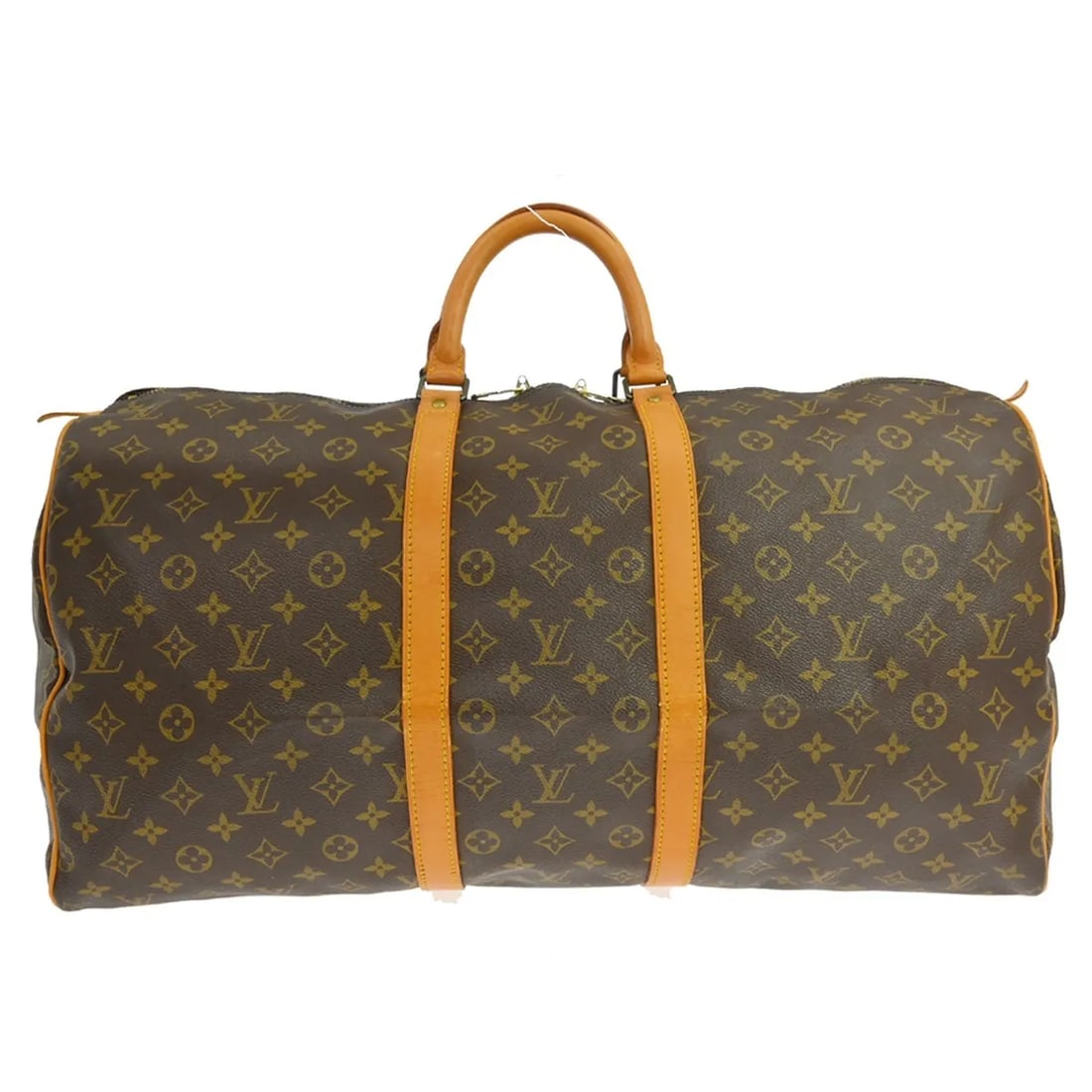 Louis Vuitton Keepall Travel Bag Brown Monogram Canvas: Louis Vuitton Keepall Travel Bag Brown Monogram Canvas Louis Vuitton Keepall in brown monogram canvas. This unisex travel bag is made in France and remains in good condition with visible wear from use