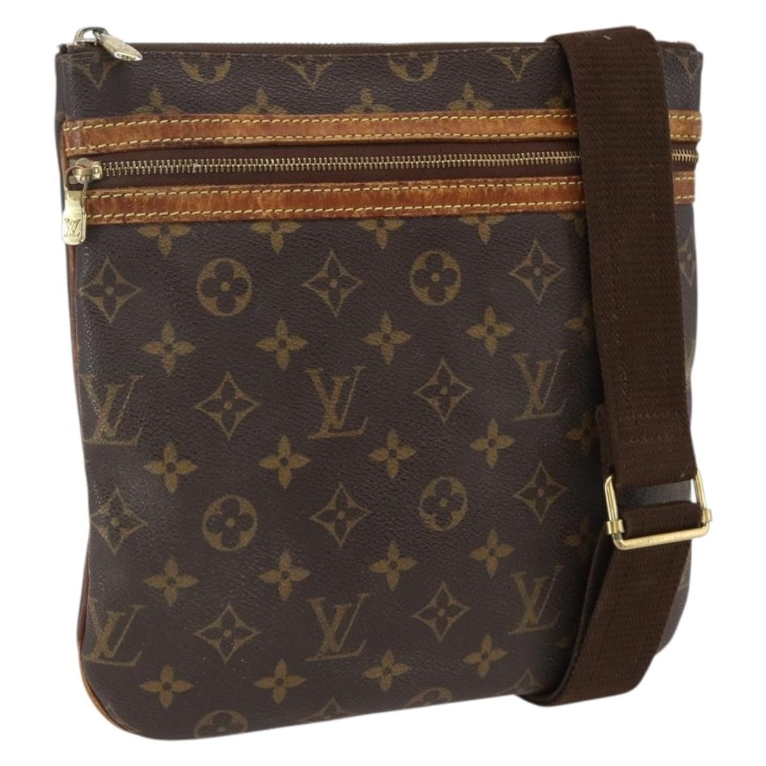 Louis Vuitton Monogram Canvas Pochette Bosphore Shoulder Bag M40044 France: Louis Vuitton Monogram Canvas Pochette Bosphore Shoulder Bag M40044 France This is a Louis Vuitton Monogram Pochette Bosphore shoulder bag, crafted from signature monogram canvas. The bag features a s