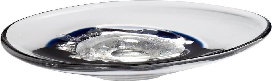 Cyan Art Nouveau Cobalt Glass Centerpiece Bowl 20x16 Inches (1 of 2)
