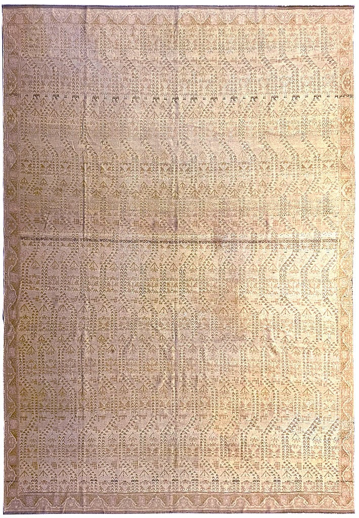 10.5 x 13.6 Antique Ziglar Oushak Designer Rug Handmade in Turkey: 10.5 x 13.6 Antique Ziglar Oushak Designer Rug Handmade in Turkey Free continental US Shipping Discover the exquisite beauty of this Authentic Antique Ziglar Oushak Designer Rug, measuring 10.5 x 13.6