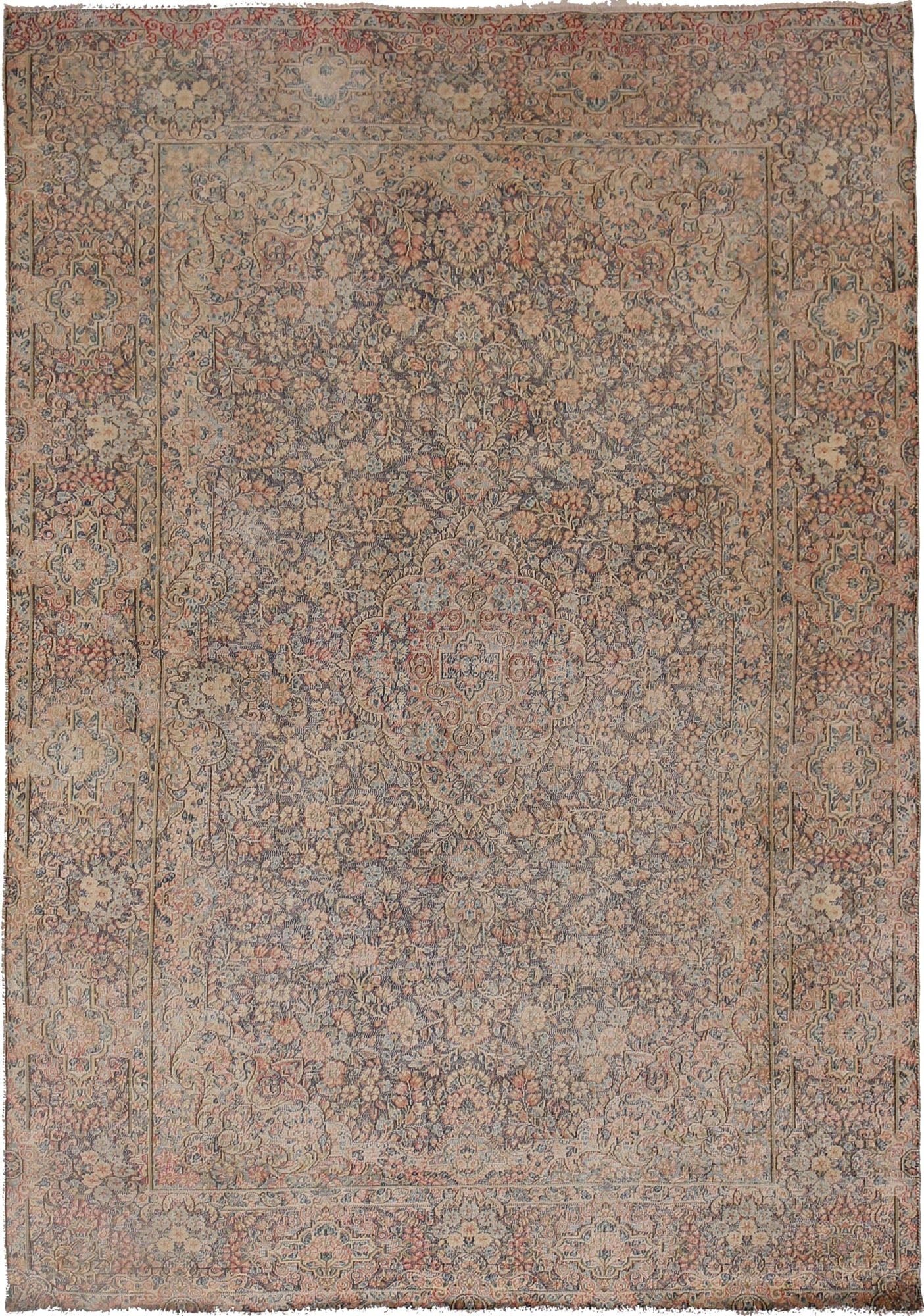 Vintage Kerman Area Rug 6.2 x 9.3 Feet Timeless Charm: Vintage Kerman Area Rug 6.2 x 9.3 Feet Timeless Charm Free continental US Shipping This vintage Kerman area rug features a size of 6.2 x 9.3 feet and is evenly worn, showcasing its character and charm