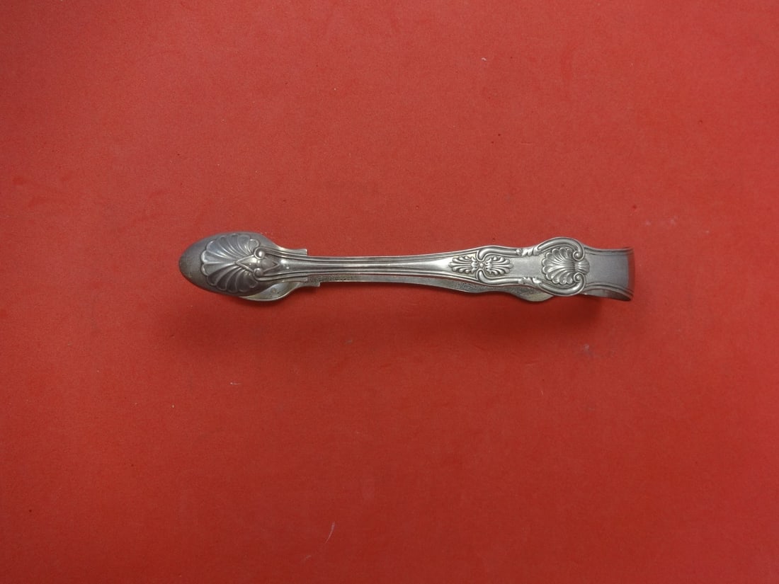 Kings English Sterling Silver Ice Tong 6 Sh Dc Monogrammed (1 of 1)
