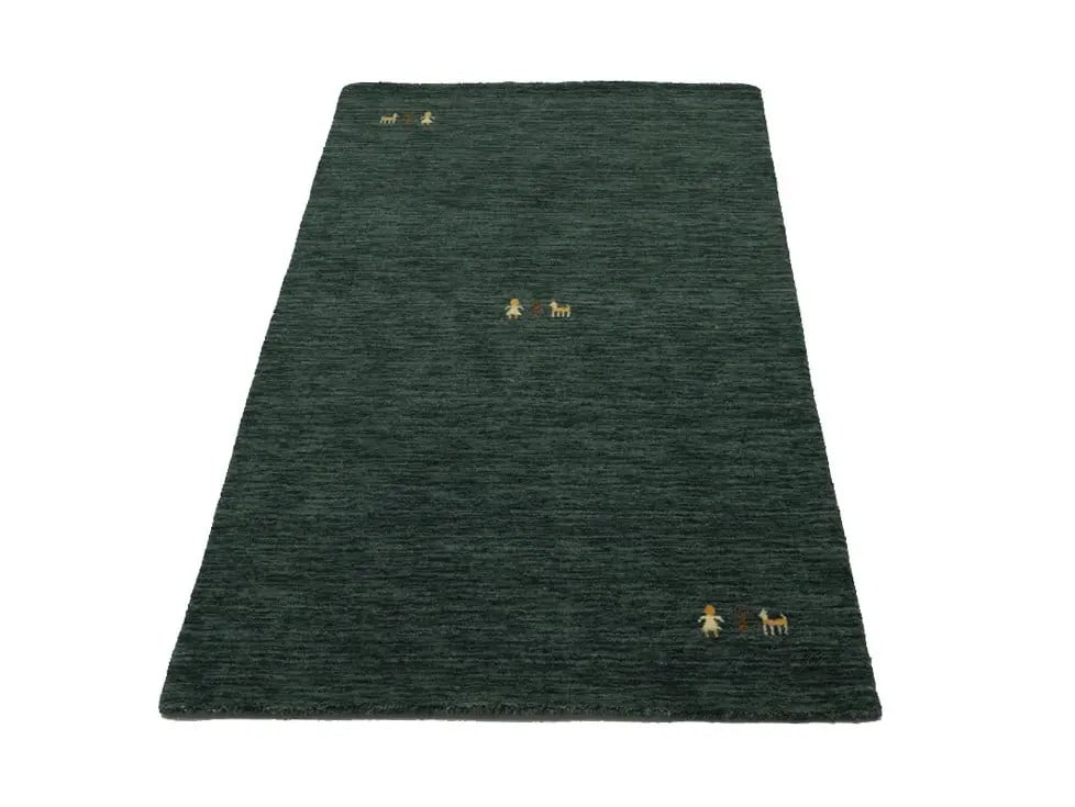 3'0 X 4'11 Hand Loomed Wool Area Rug Modern Gabbeh: 3'0 X 4'11 Hand Loomed Wool Area Rug Modern Gabbeh Handmade Gabbeh-style modern area rug in a tribal contemporary design, suitable for entryway decor and other listed rooms. It is made of wool with a 