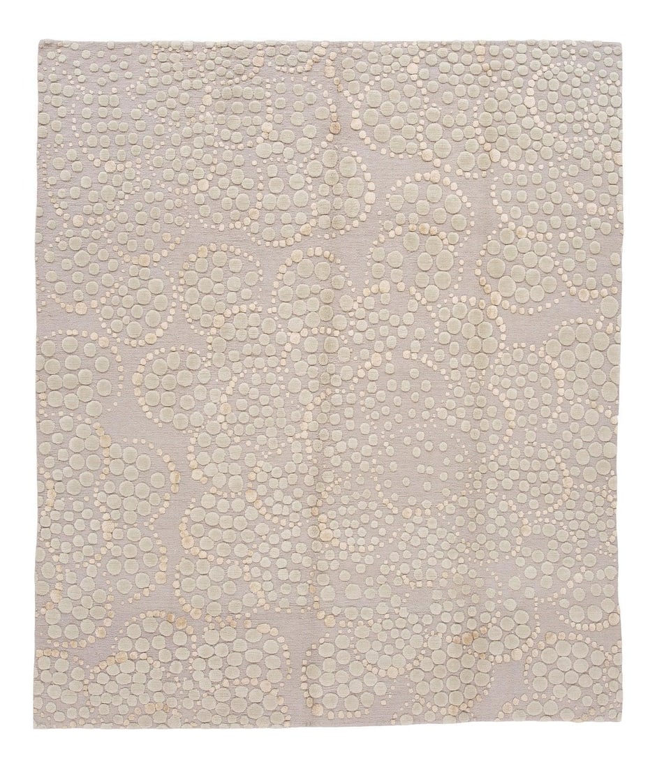 Tibetan Shakti Rug 21st Century Modern Wool Beige 8' x 10': Tibetan Shakti Rug 21st Century Modern Wool Beige 8' x 10' This stunning 21st Century Modern Tibetan Shakti Rug features a beautiful beige field adorned with an all-over organic motif. Crafted from hi