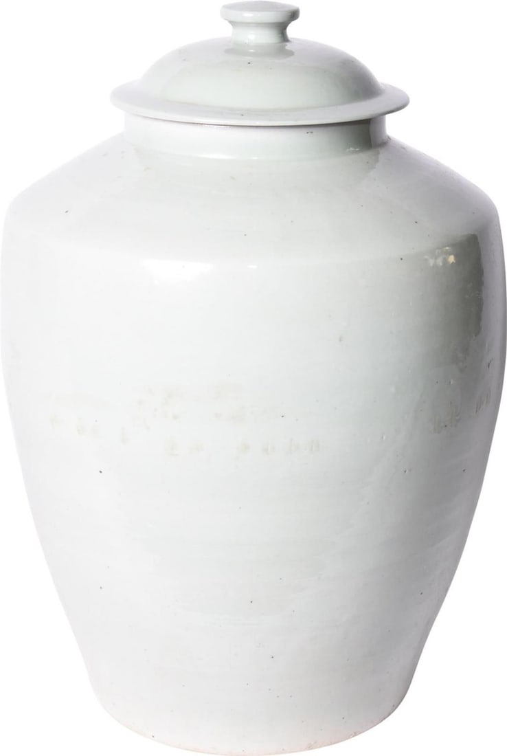 Handmade Porcelain Lidded Barn Jar Mint Green Country Farmhouse (1 of 1)