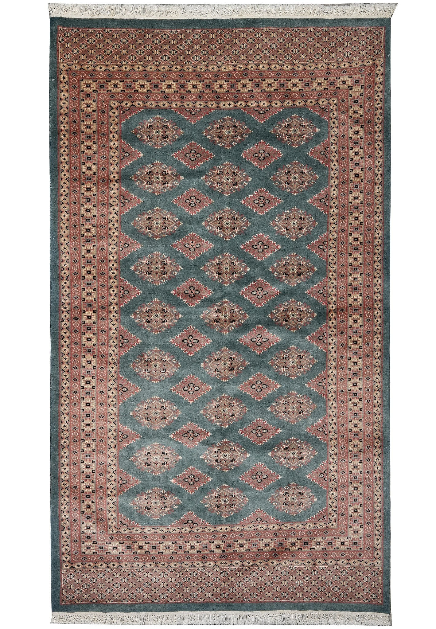 Green Jaldar Bokara Rug 4 x 7: Green Jaldar Bokara Rug 4 x 7 Free continental US Shipping This is a 4 x 7 foot green Jaldar Bokara rug, featuring a traditional pattern and vibrant color. Crafted for durability and style, it is suit