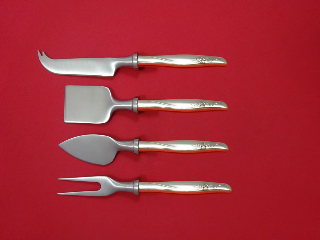 Gorham Sea Rose Sterling Silver 4pc Cheese Serving Set Custom (1 of 1)