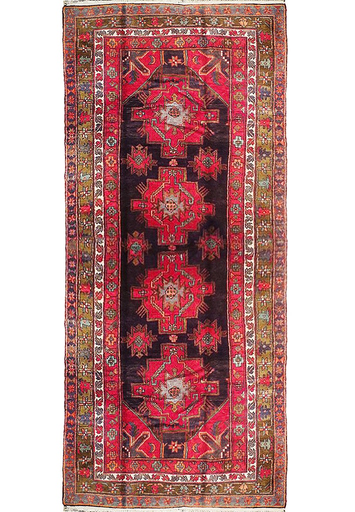 4.5 x 10.8 Pink Semi Antique Russian Kazak Runner Handmade Wool (1 of 6)