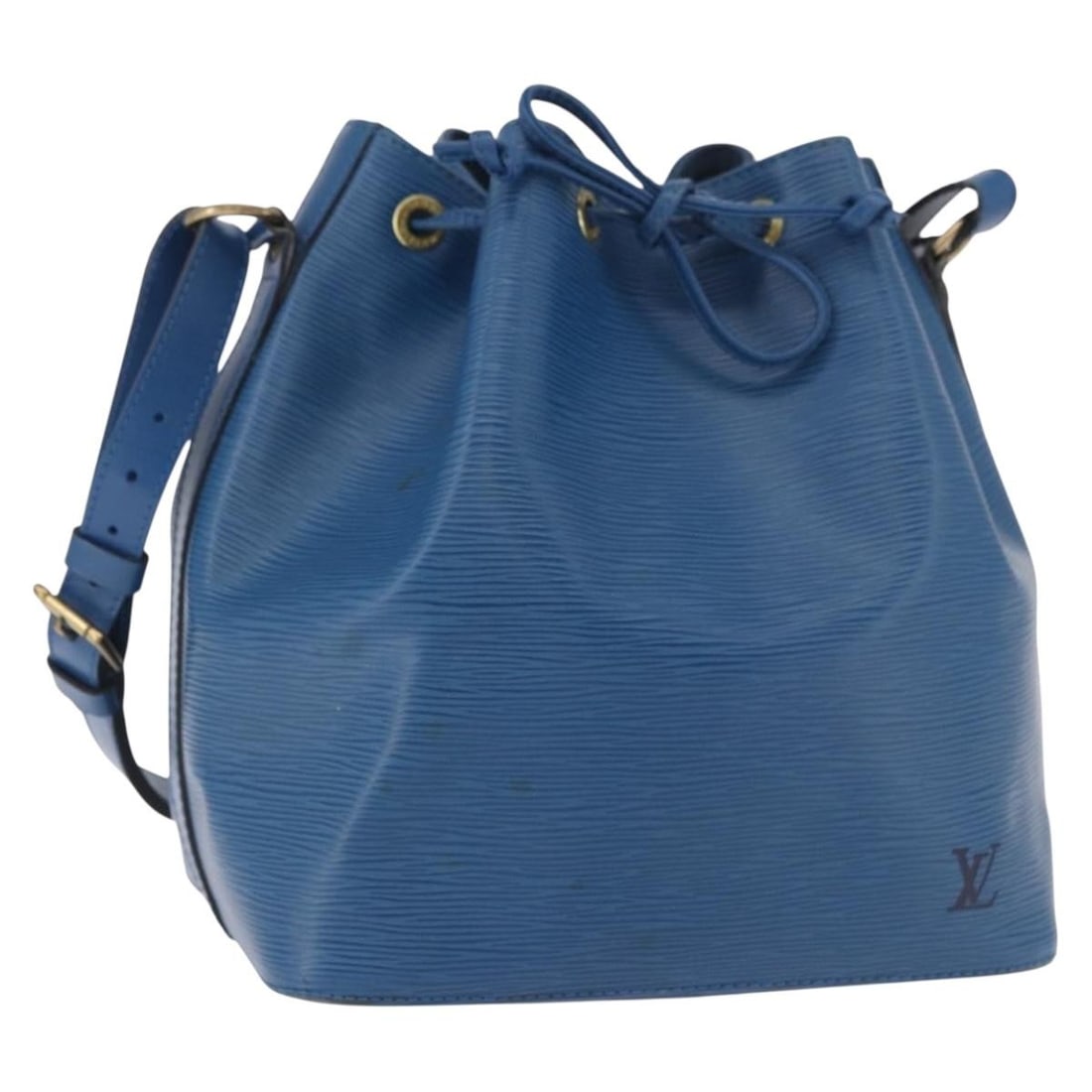 Louis Vuitton M44105 Petit Noe Blue Epi Leather Shoulder Bag: Louis Vuitton M44105 Petit Noe Blue Epi Leather Shoulder Bag Louis Vuitton Petit Noe shoulder bag in blue Epi leather. Made in France, this women's bag features the M44105 product line and an adjustab