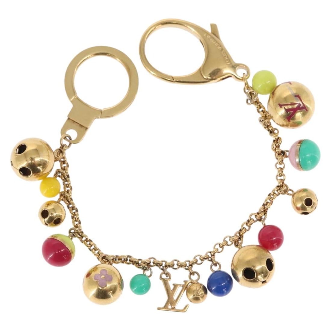 Louis Vuitton M62226 Metal Key Holder Multicolor Gold Tone: Louis Vuitton M62226 Metal Key Holder Multicolor Gold Tone This Louis Vuitton Porte Chainne key holder features a multicolor and gold tone metal design, crafted in Italy. It is designed for women and 
