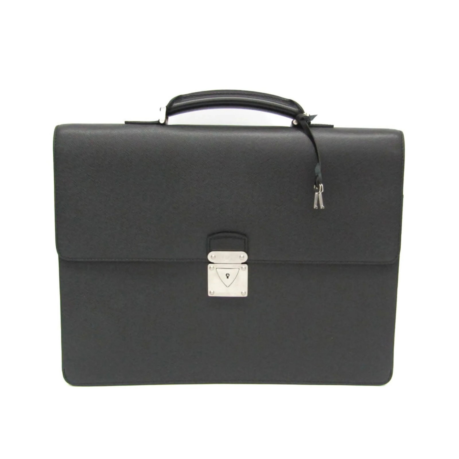Louis Vuitton Robusto 1 Black Leather Briefcase: Louis Vuitton Robusto 1 Black Leather Briefcase The Louis Vuitton Robusto 1 Briefcase is crafted from black Taiga leather and designed for unisex use. Featuring a sleek and functional profile, this br
