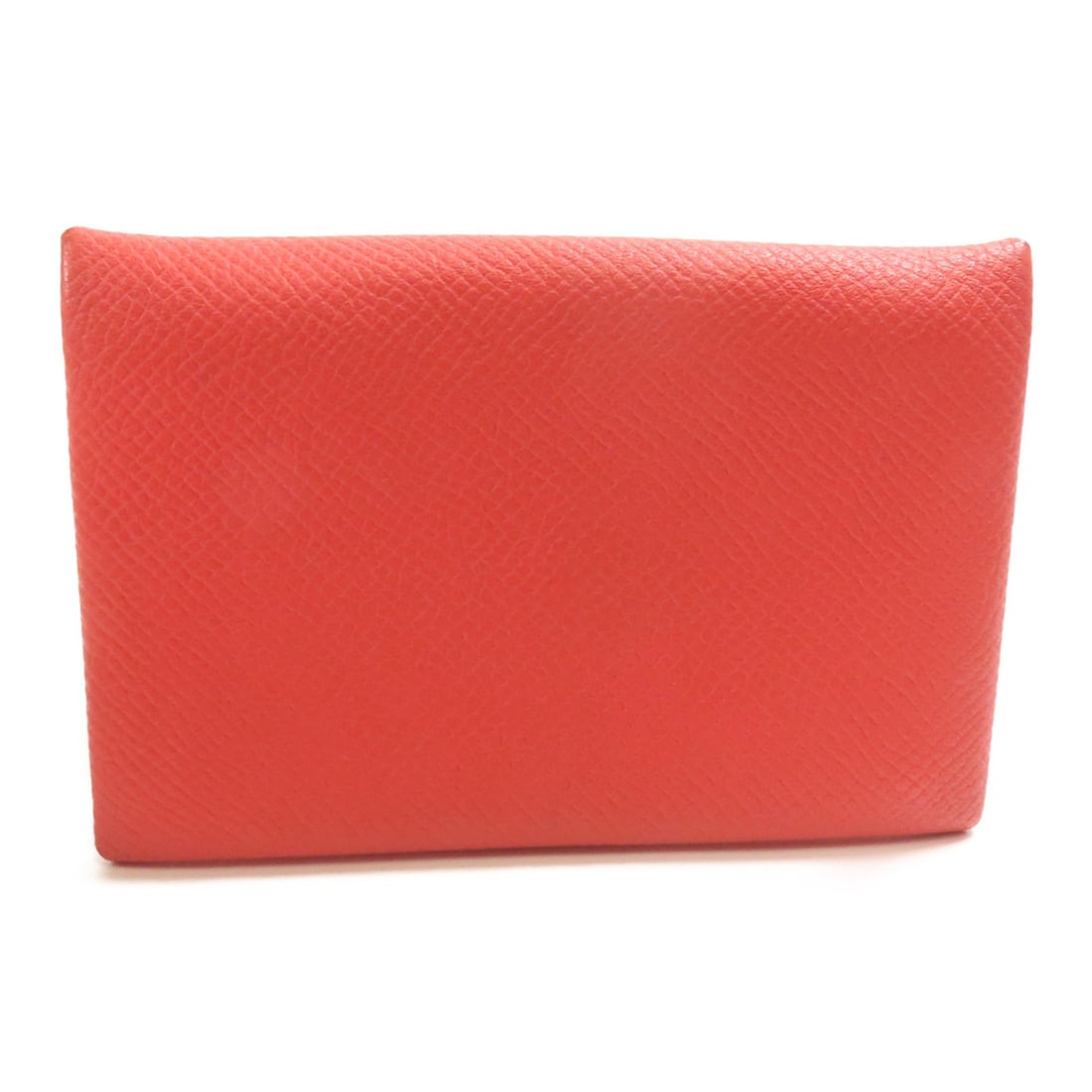 Hermes Calvi Epsom Leather Card Case Rouge Pivoine PHW: Hermes Calvi Epsom Leather Card Case Rouge Pivoine PHW This Hermes Calvi card case is crafted from Epsom leather in a vibrant Rouge Pivoine red. Designed for women, it features a sleek and practical s