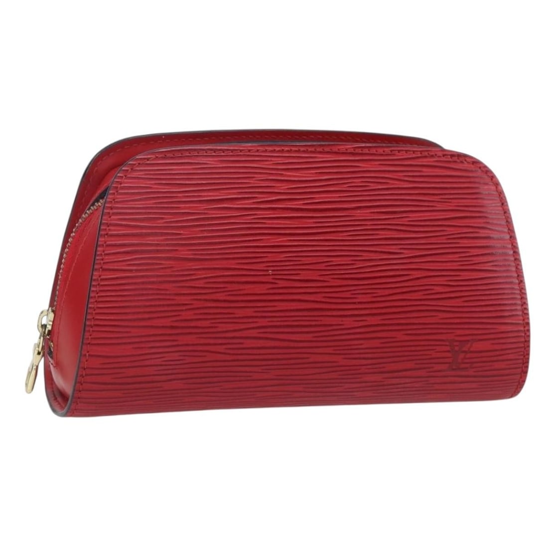 LOUIS VUITTON Epi Dauphine PM Pouch Castilian Red M48447 Auth: LOUIS VUITTON Epi Dauphine PM Pouch Castilian Red M48447 Auth This stylish LOUIS VUITTON Epi Dauphine PM Pouch in Castilian Red is an elegant accessory crafted from durable Epi leather. With dimension