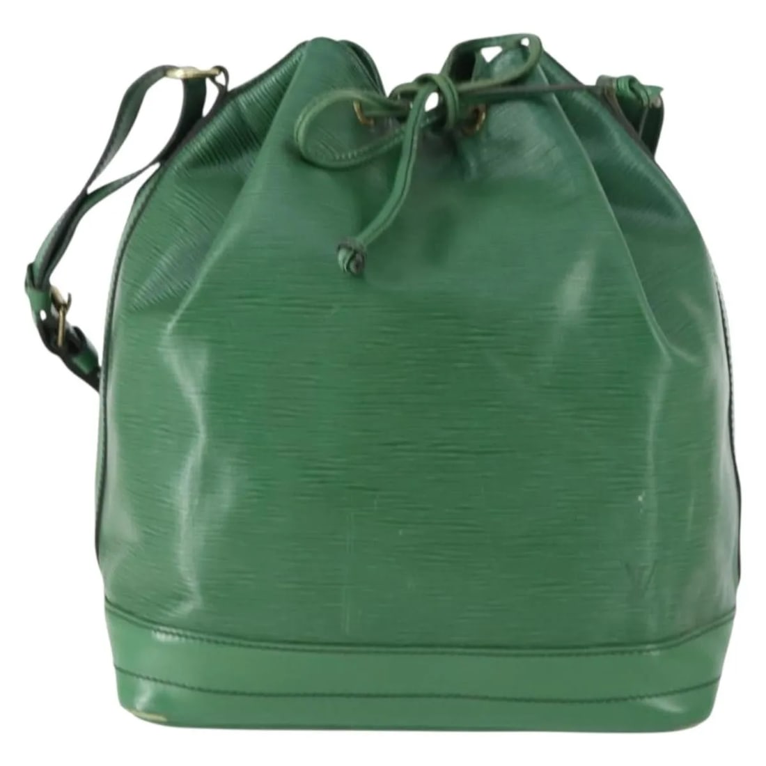Louis Vuitton Noe Green Epi Leather Shoulder Bag: Louis Vuitton Noe Green Epi Leather Shoulder Bag This Louis Vuitton Noe handbag is crafted from green Epi leather, designed for women. The handbag features a shoulder strap and metal fittings. It show
