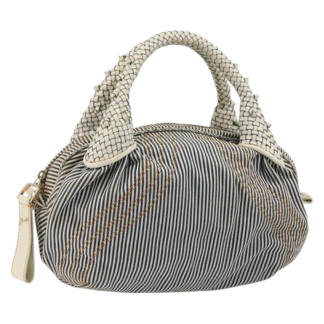 FENDI Spy Canvas Handbag Navy and Gold Italy: FENDI Spy Canvas Handbag Navy and Gold Italy Fendi Spy handbag in navy and gold canvas, made in Italy. This women's handbag includes only the item shown; the original box and dust bag are not included