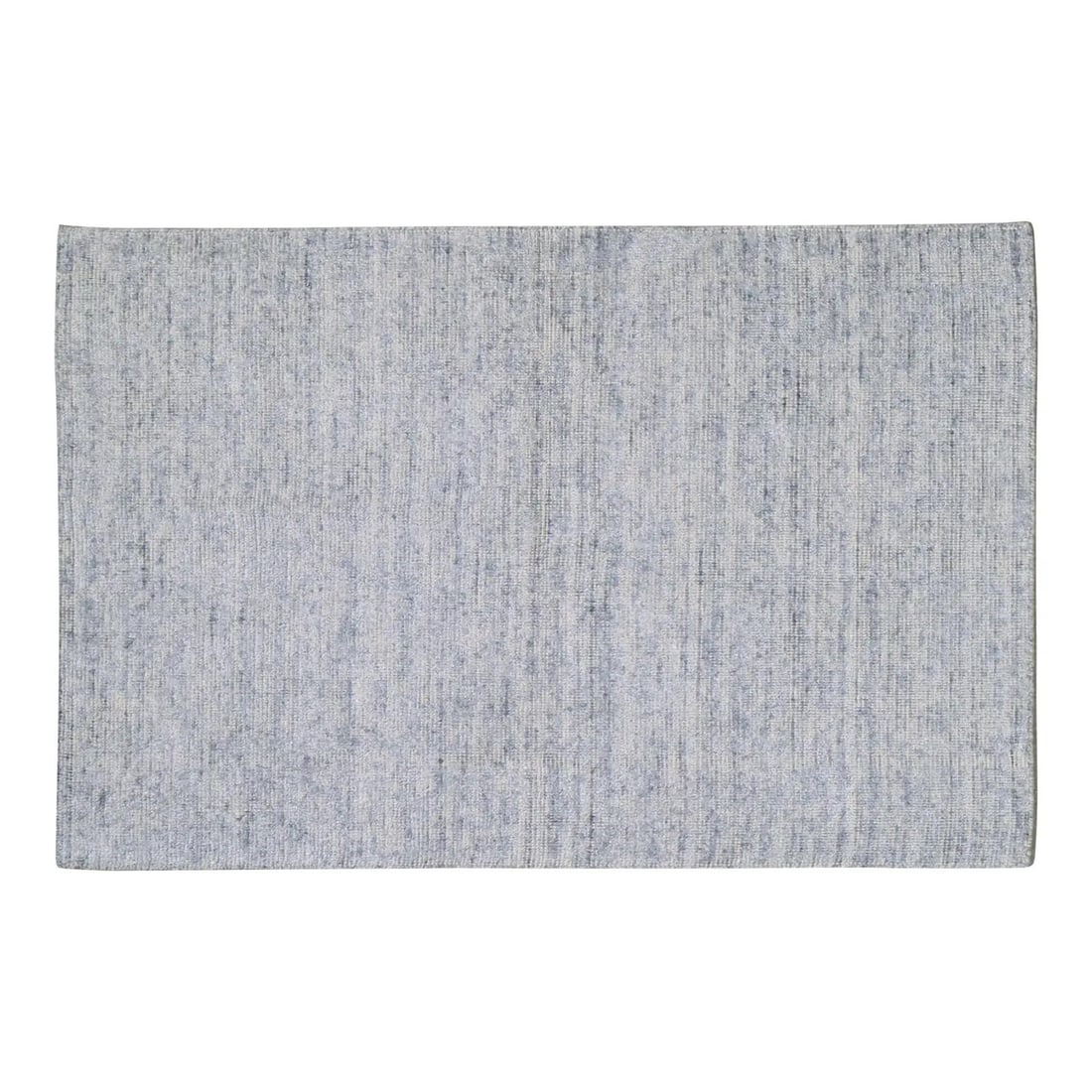 Sky Blue Hand Loomed Bamboo Wool Modern Minimalist Rug 8' x 10': Sky Blue Hand Loomed Bamboo Wool Modern Minimalist Rug 8' x 10' This modern minimalist hand loomed rug features a soft texture and natural colors, offering a contemporary style suitable for a variety 