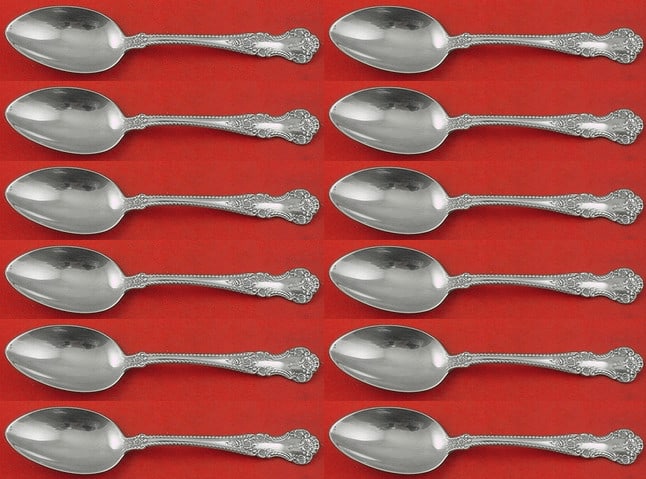 Gorham Cambridge Sterling Silver Soup Spoon Set 12 Pieces 7 1/8 in: Gorham Cambridge Sterling Silver Soup Spoon Set 12 Pieces 7 1/8 in This exquisite 12-piece set of Cambridge by Gorham Place Soup Spoons showcases the elegant design and craftsmanship of Gorham, dating