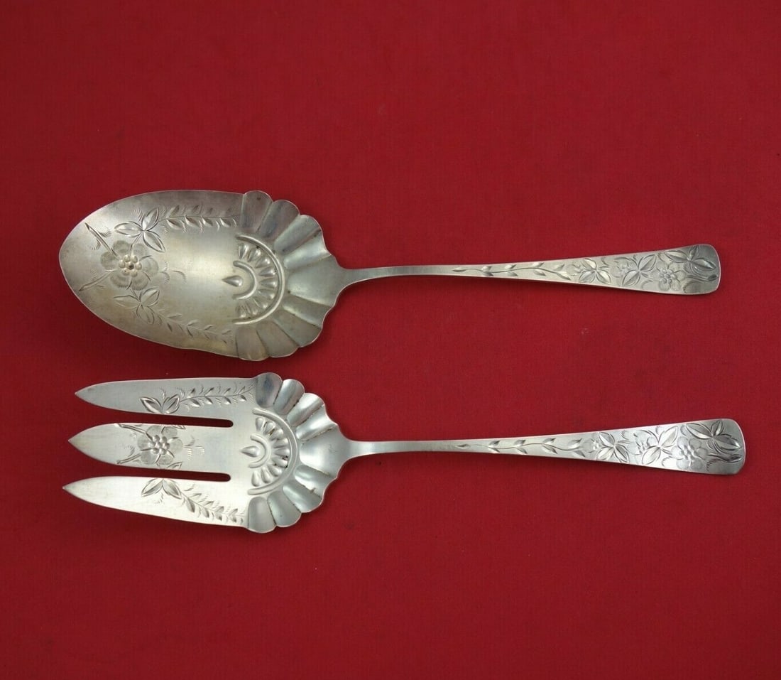 2-Piece Sterling Silver Salad Server Set by Towle 9 1/4 Inch (1 of 2)