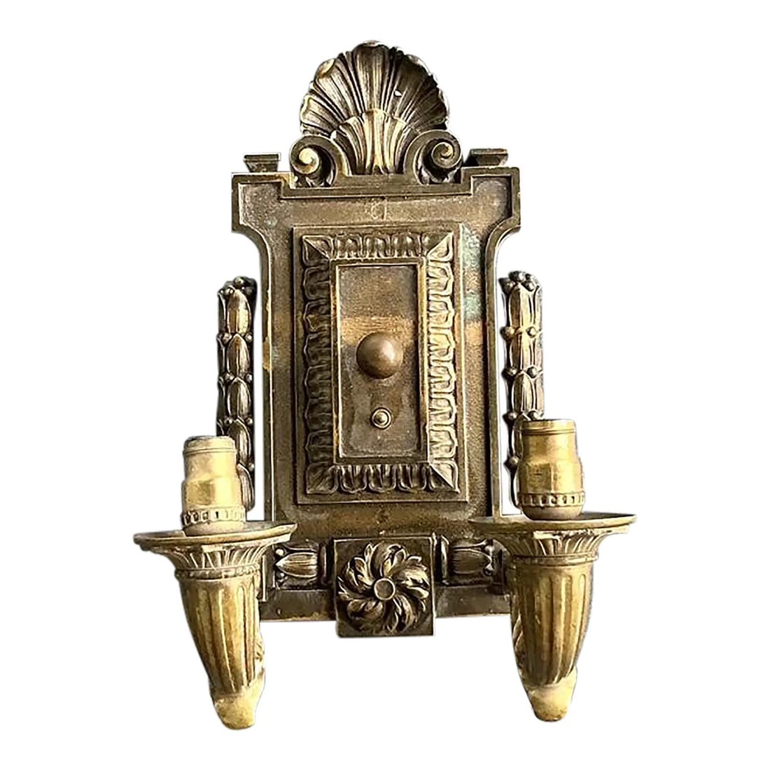 Empire Style Bronze Wall Sconce with Neoclassical Motifs (1 of 10)