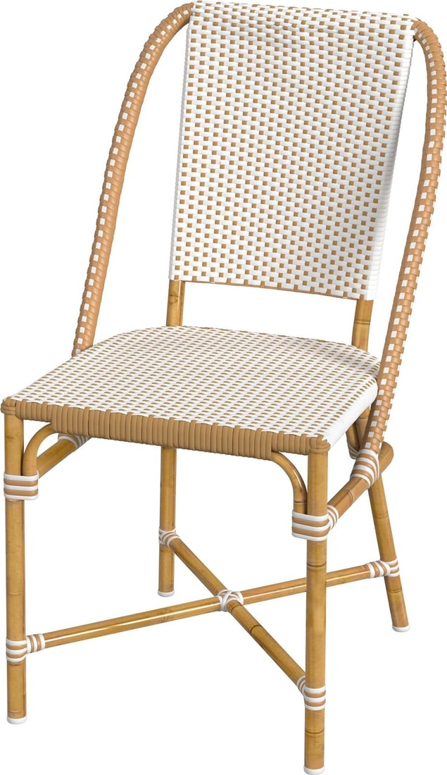 Butler Tobias Transitional Garden Chair in Beige White Finish (1 of 7)