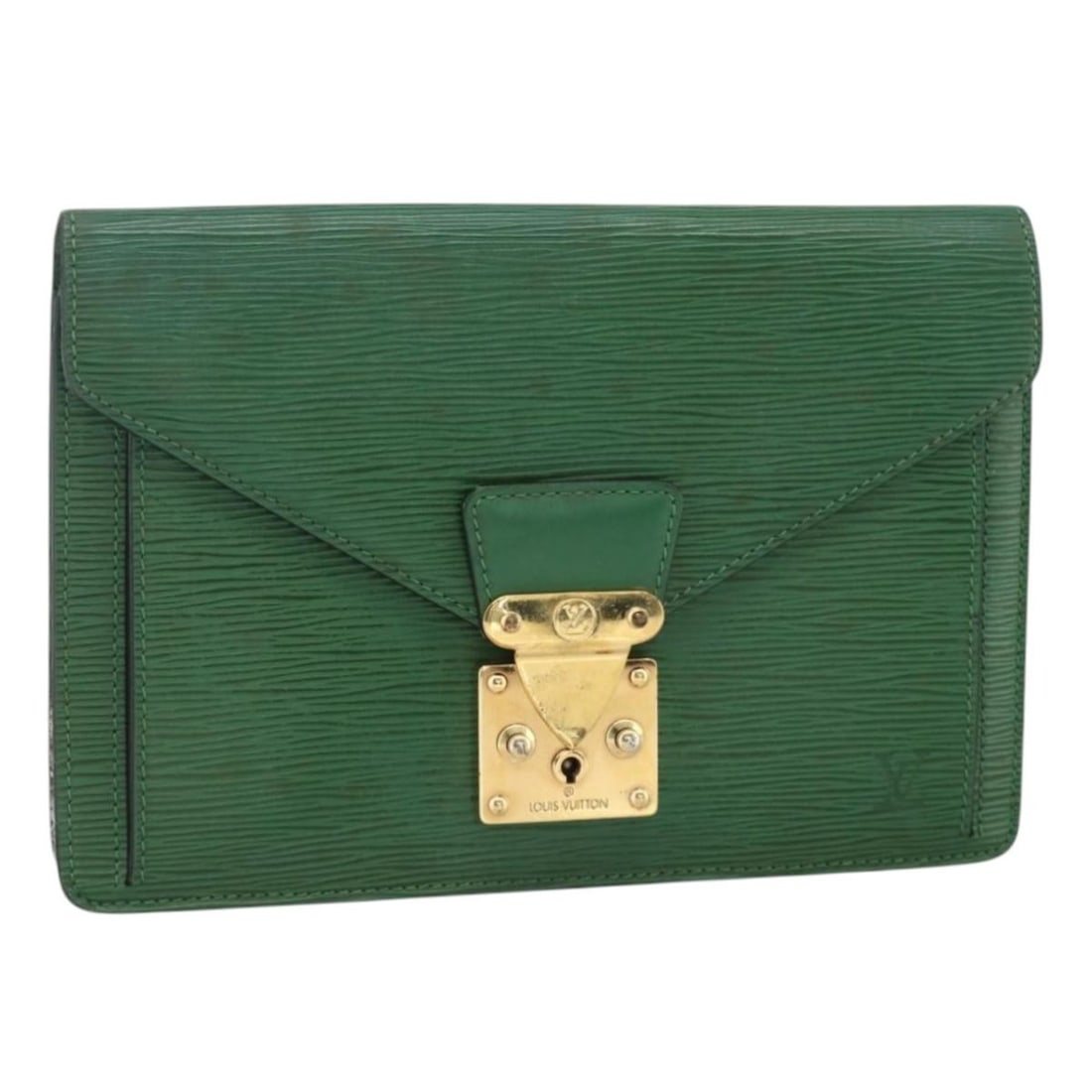 Louis Vuitton Epi Leather Dragonne Green Women's Clutch Bag: Louis Vuitton Epi Leather Dragonne Green Women's Clutch Bag This Louis Vuitton Epi Serie Dragonne clutch bag features durable green Epi leather with a structured silhouette. Designed for women, it is 