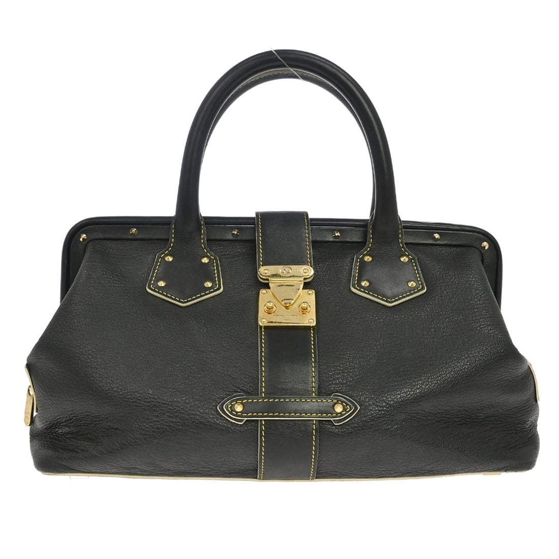 Louis Vuitton M91805 Angenieux PM Suhali Leather Handbag Black (1 of 16)
