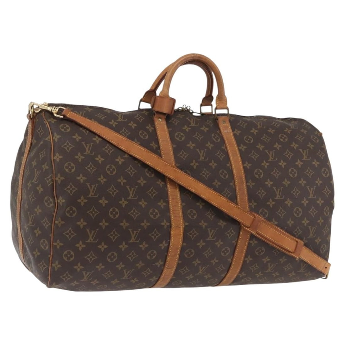 Louis Vuitton M41412 Keepall Bandouliere 60 Monogram Boston Bag: Louis Vuitton M41412 Keepall Bandouliere 60 Monogram Boston Bag Louis Vuitton Keepall Bandouliere 60 Boston bag in Monogram canvas, made in France. This travel bag includes a shoulder strap and shows 