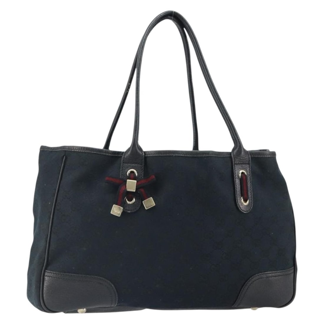 Gucci 163805 GG Canvas Tote Bag Black Red Sherry Stripe: Gucci 163805 GG Canvas Tote Bag Black Red Sherry Stripe Gucci GG Canvas Sherry Line tote bag in black and red. This women's tote is made in Italy and features a classic GG canvas exterior. The bag is 