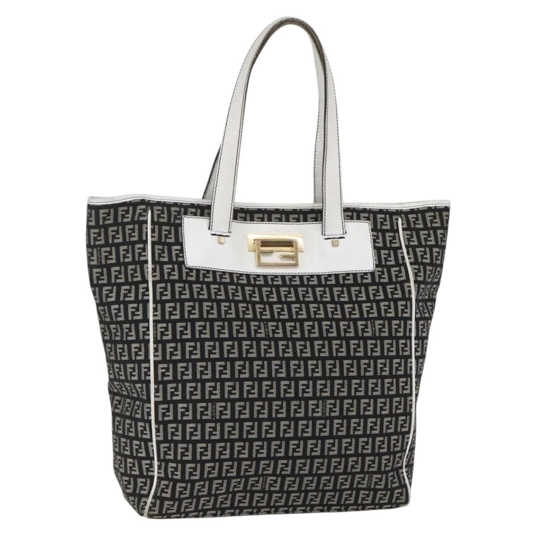 FENDI Black Zucchino Canvas Tote Bag Authentic Italy: FENDI Black Zucchino Canvas Tote Bag Authentic Italy This FENDI Zucchino Canvas Tote Bag is a stylish and functional accessory, perfect for everyday use. Crafted in Italy, this bag features a classic 