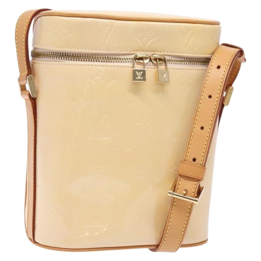 LOUIS VUITTON Vernis Sullivan Shoulder Bag Marshmallow Pink M91298 Auth (1 of 18)