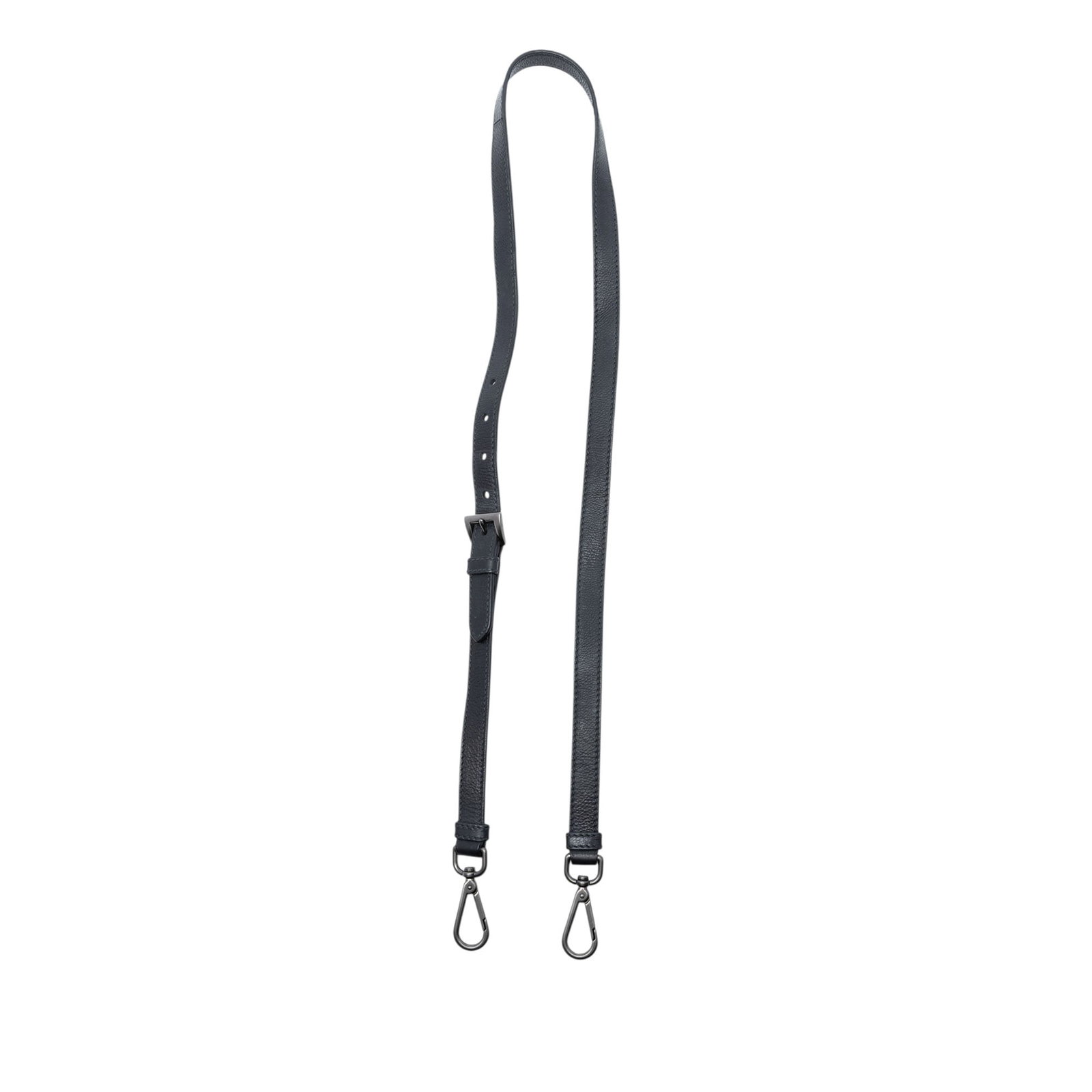 Gray Adjustable Leather Strap by Prada with Buckle and Hooks (1 of 4)