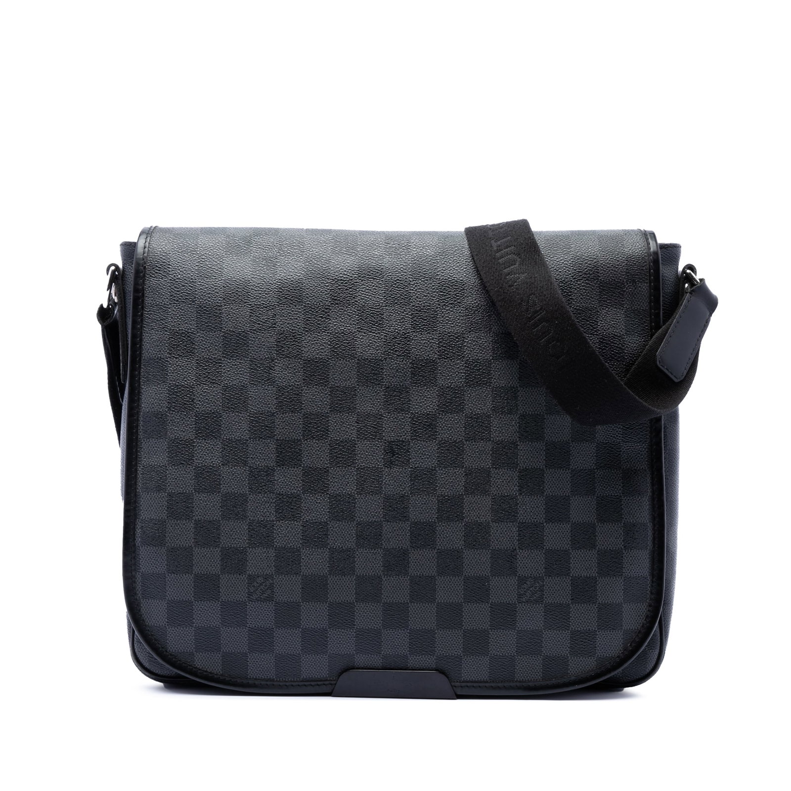 Louis Vuitton Daniel MM Messenger Bag Damier Graphite Canvas: Louis Vuitton Daniel MM Messenger Bag Damier Graphite Canvas Louis Vuitton Daniel MM messenger bag in Damier Graphite canvas with leather trim. This shoulder bag features an adjustable flat shoulder s