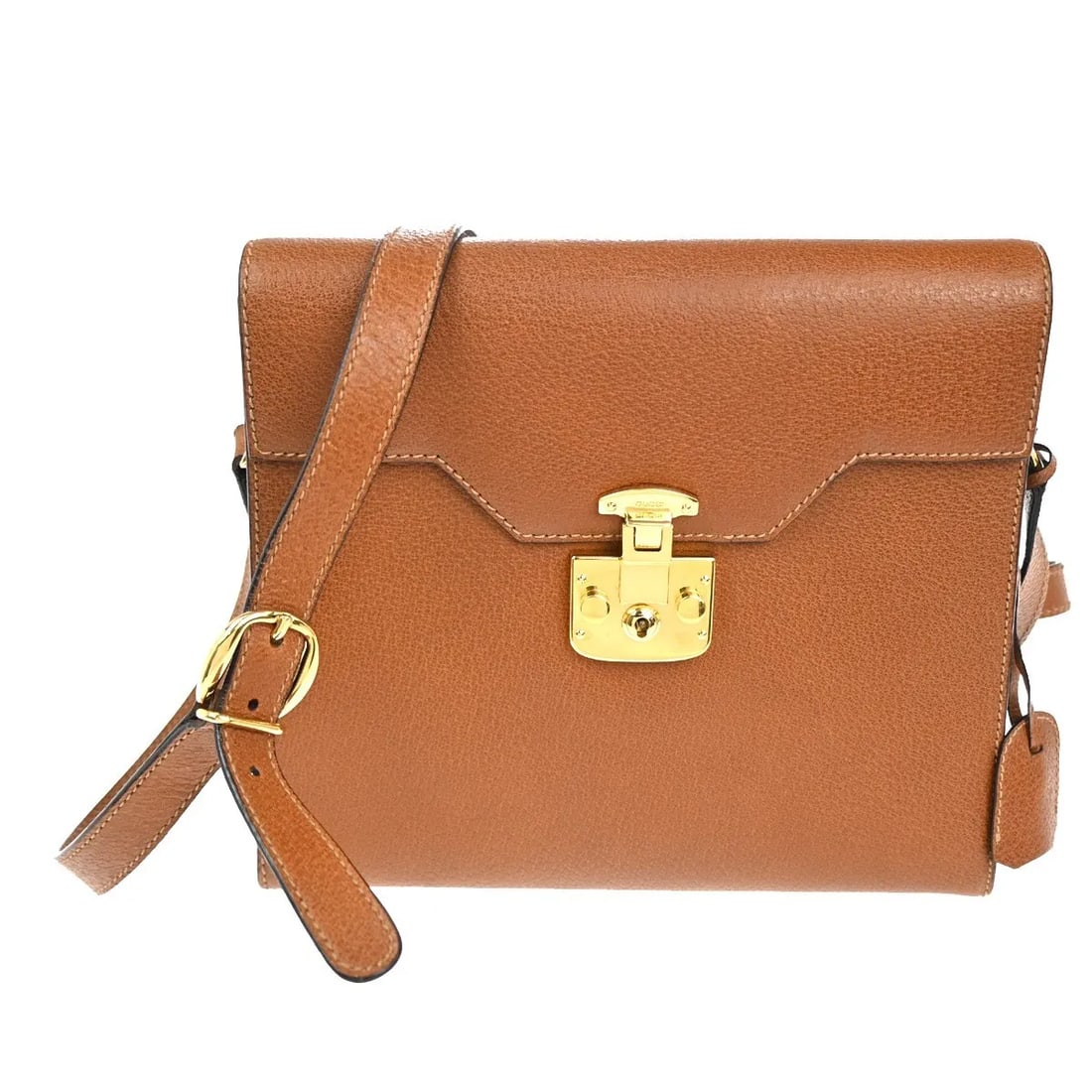 Gucci Vintage Lady Lock Brown Leather Top Handle Bag (1 of 18)
