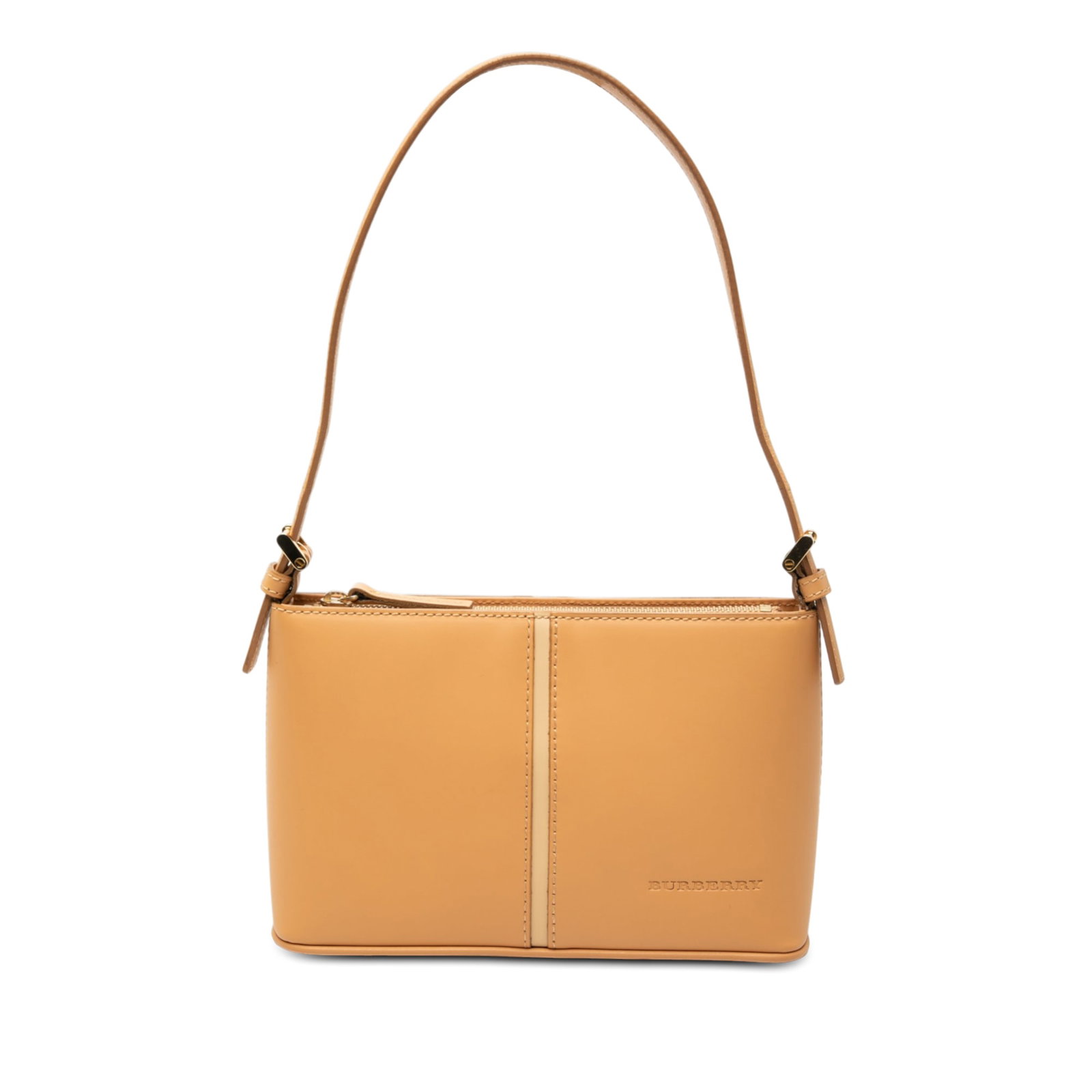 Brown Burberry leather shoulder bag with zip closure (1 of 6)