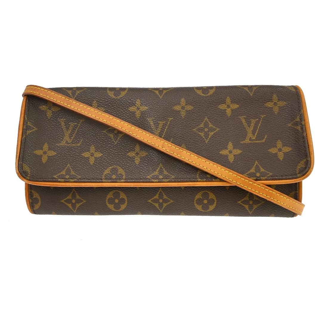 Louis Vuitton Twin shoulder bag in brown monogram canvas: Louis Vuitton Twin shoulder bag in brown monogram canvas Louis Vuitton Twin shoulder bag in brown monogram canvas. Made in France, this women's bag includes the shoulder strap. It is in fair condition