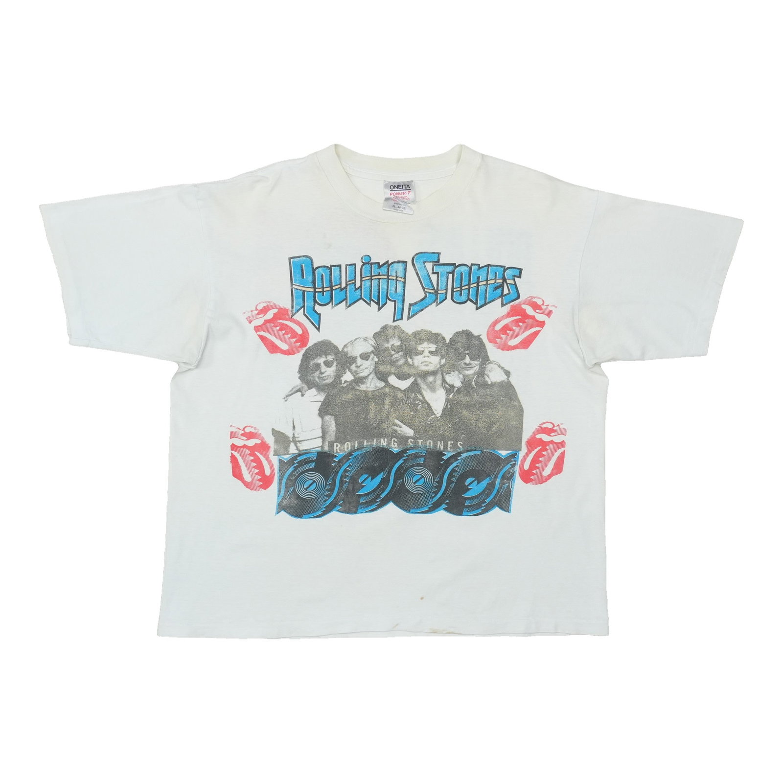 Vintage 1989 Rolling Stones Steel Wheels white concert T-shirt XL: Vintage 1989 Rolling Stones Steel Wheels white concert T-shirt XL Original vintage 1989 Rolling Stones Steel Wheels Guns N Roses concert shirt. This is a true vintage shirt, not a modern reproduction,