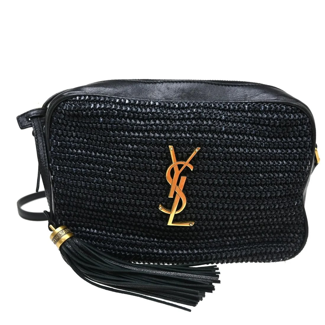 Saint Laurent Lou Camera leather shoulder bag black: Saint Laurent Lou Camera leather shoulder bag black Saint Laurent Lou Camera bag in black leather. This women's bag is made in Italy and shows visible wear from prior use. Noted condition details incl