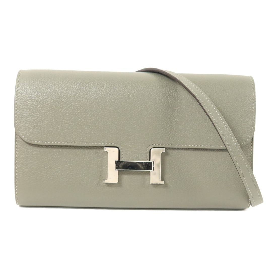 Hermes Constance To Go Gray Evercolor Leather Shoulder Bag: Hermes Constance To Go Gray Evercolor Leather Shoulder Bag This Hermes Constance To Go shoulder bag is crafted from Evercolor calfskin leather in a sophisticated gray shade. Designed for women, it fea