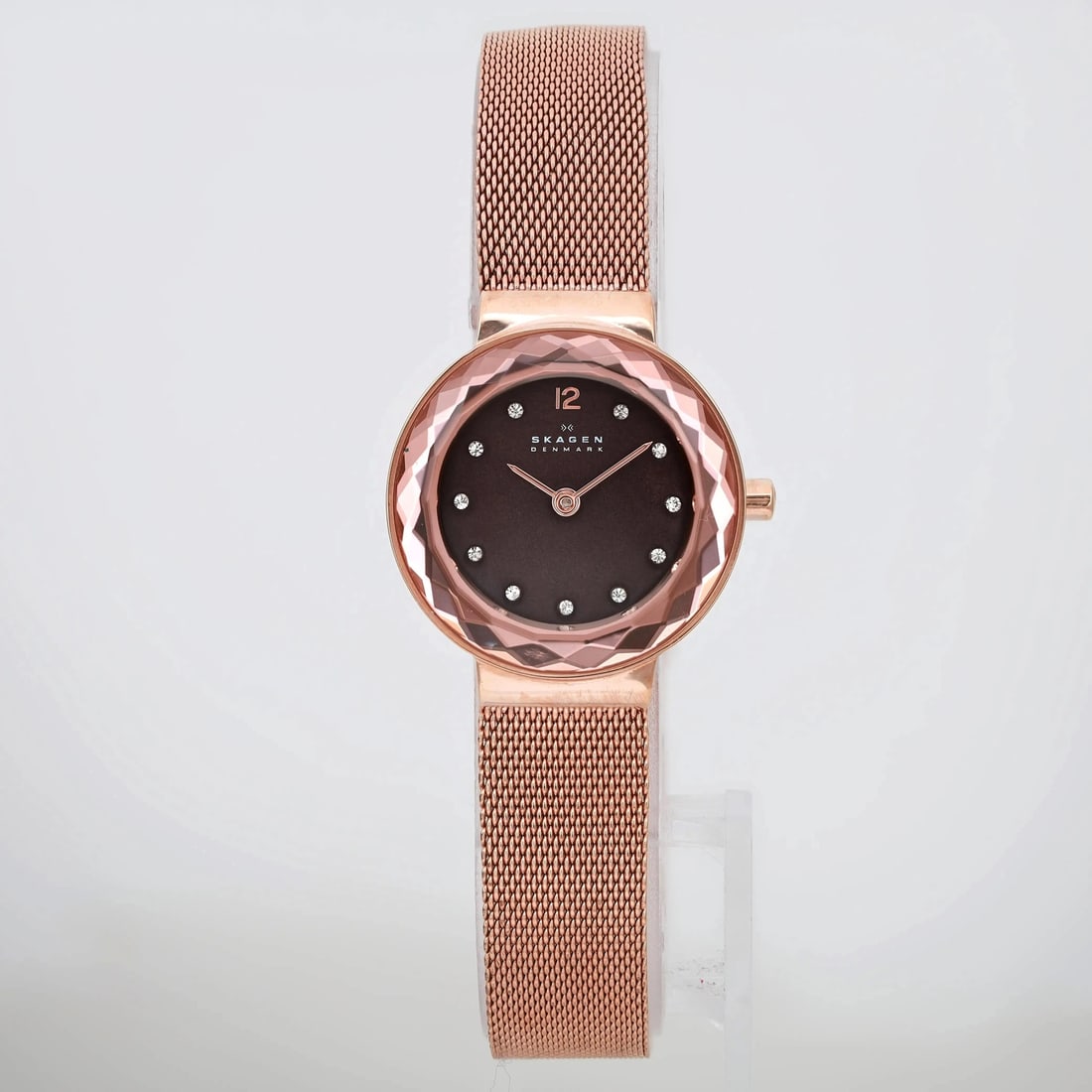 Skagen Leonora 25mm Ladies Quartz Watch Rose Gold Brown MOP Dial (1 of 3)